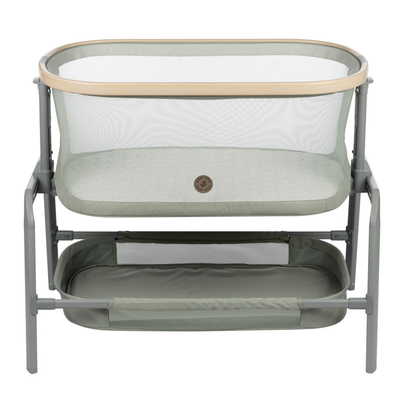 Iora Bedside Crib with Mattress, Green