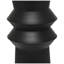 Black Metal Tall Art Deco Fluted Floor Decorative Vase, 8" x 8" x 32"-1640978046-1640978044