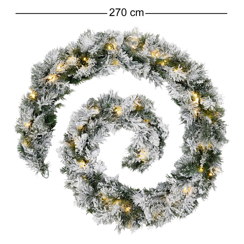 270cm Lighted Faux Garland with Lights