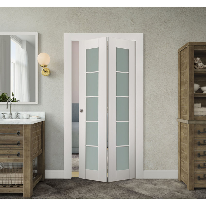 Porte pliante en verre Smart Pro avec trousse de quincaillerie d'installation, 36 po x 79,38 po