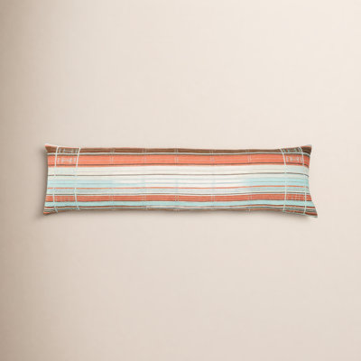 Kana Embroidered Cotton Lumbar Throw Pillow
