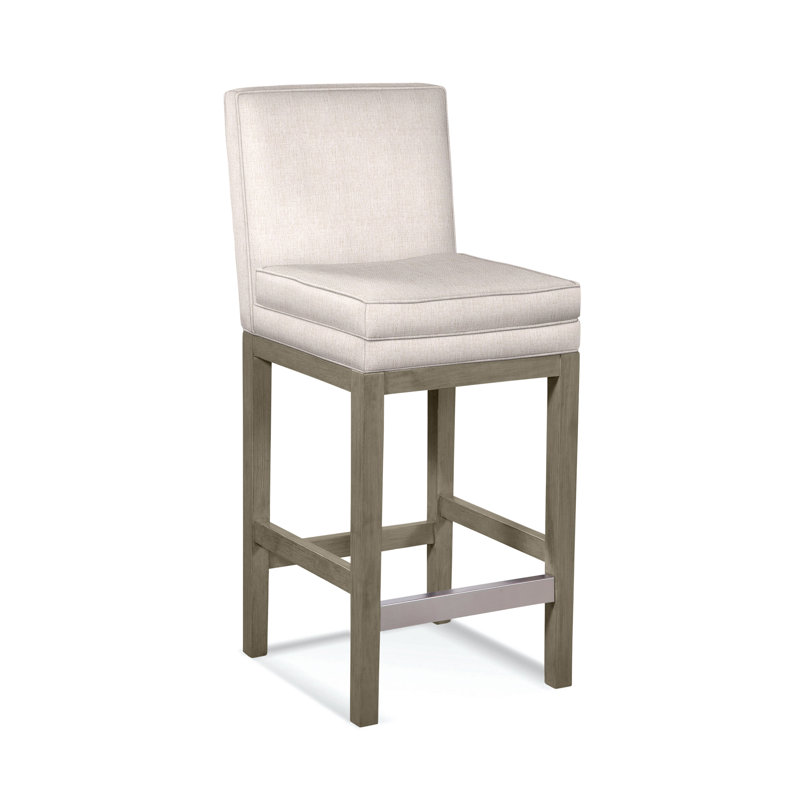 Tabouret de comptoir rembourré, Performance blanc sucre; 0863-91, Finition pierre de foyer