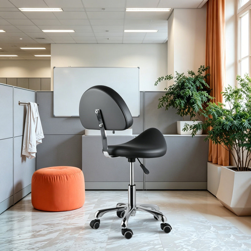 Adjustable Height Ergonomic Stool Wheels
