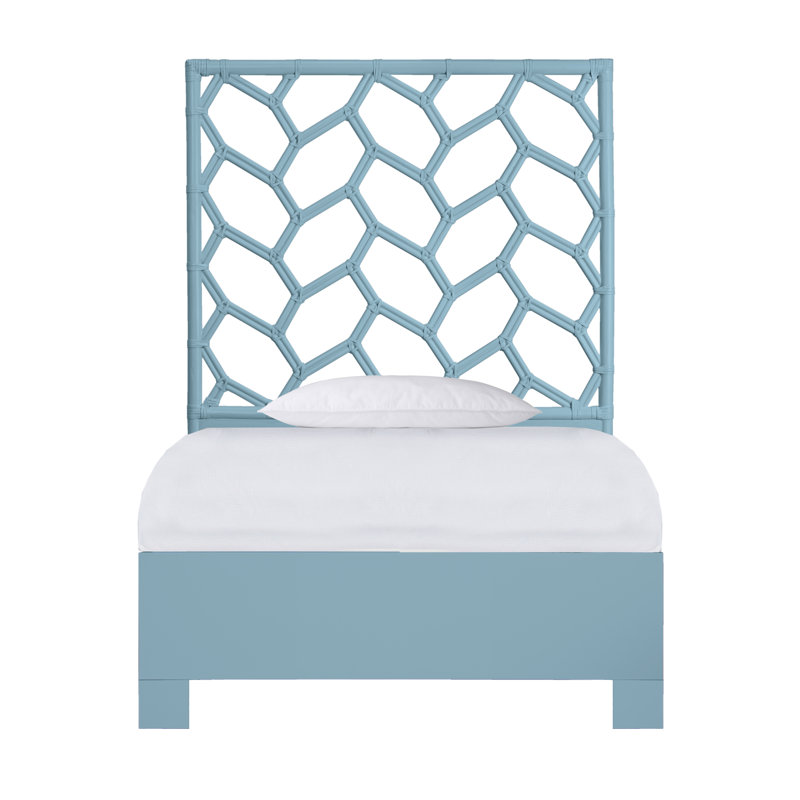 Silas King Platform Bed, Light Blue, Extra-long Twin, Pool Blue