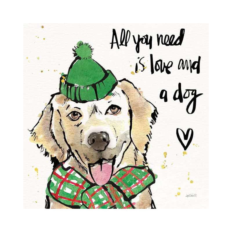Strike A Paws V Christmas by Anne Tavoletti - Wrapped Canvas Print, 45.72 cm H x 45.72 cm W