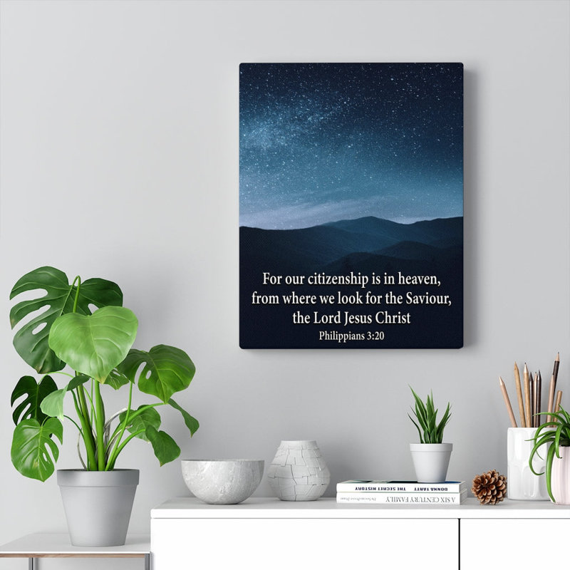 Citizenship Is in Heaven Philippians 3:20 1 Piece Wrapped Canvas Wall Art, 41cm H x 30cm W