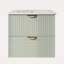 Meuble-lavabo mural moderne de 24 pouces avec 2 tiroirs, idéal pour les petites salles de bain-765871379