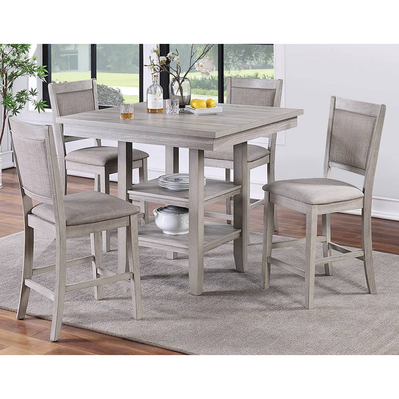 Montsoreau Counter Height Dining Set , 5, Natural, 36" H x 40" W x 40" D
