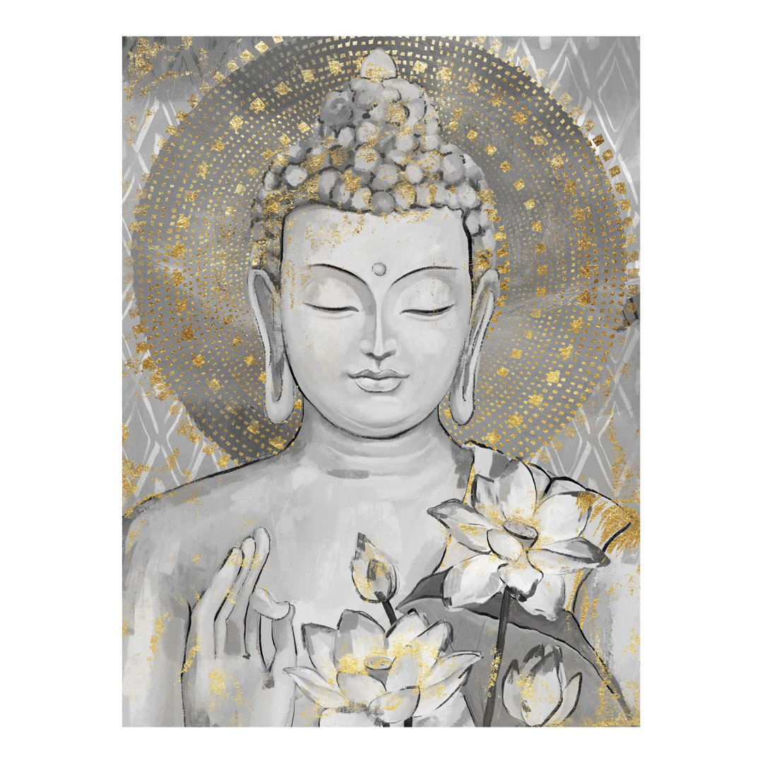 Leinwandbild Gray Buddha