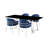 Amadeu Glass Top Four Leg Dining Set-451782462-451782456