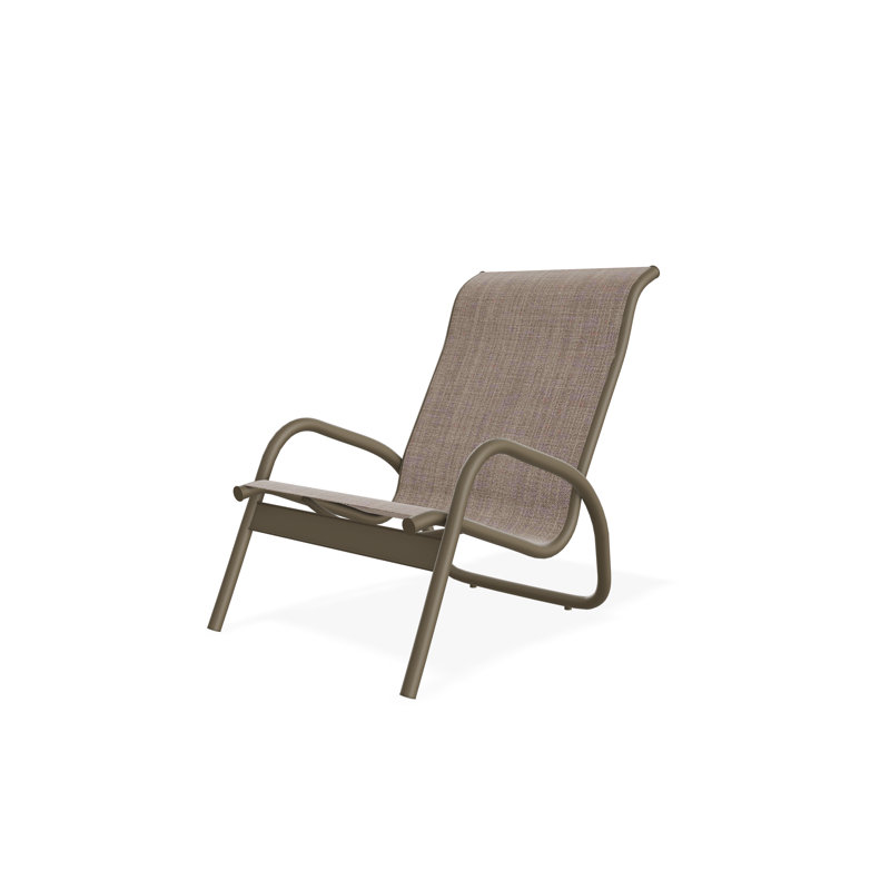 Chaise longue de jardin empilable en aluminium Gardenella, Bois de plage, Huître Augustine