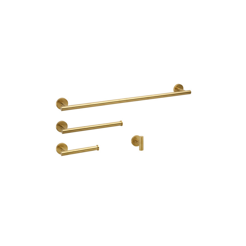 4 - Piece Bathroom Hardware Set, Brushed Brass