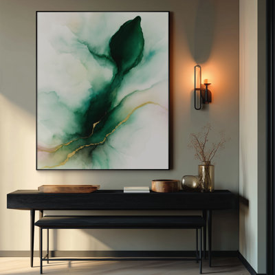 Extra Large Wall Art Fabric Print - Modern Neutral Abstract for Contemporary Home Artwork Decor for Living Room or Bedroom - "Frame Assembly Required (Unfinished Frame)"
