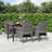  Garden Dining Set Grey And Black-1472754161-1472754162-1472754125