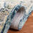 Linh Hand Tufted Wool/Cotton Patchwork Rug in White/Blue-323739867