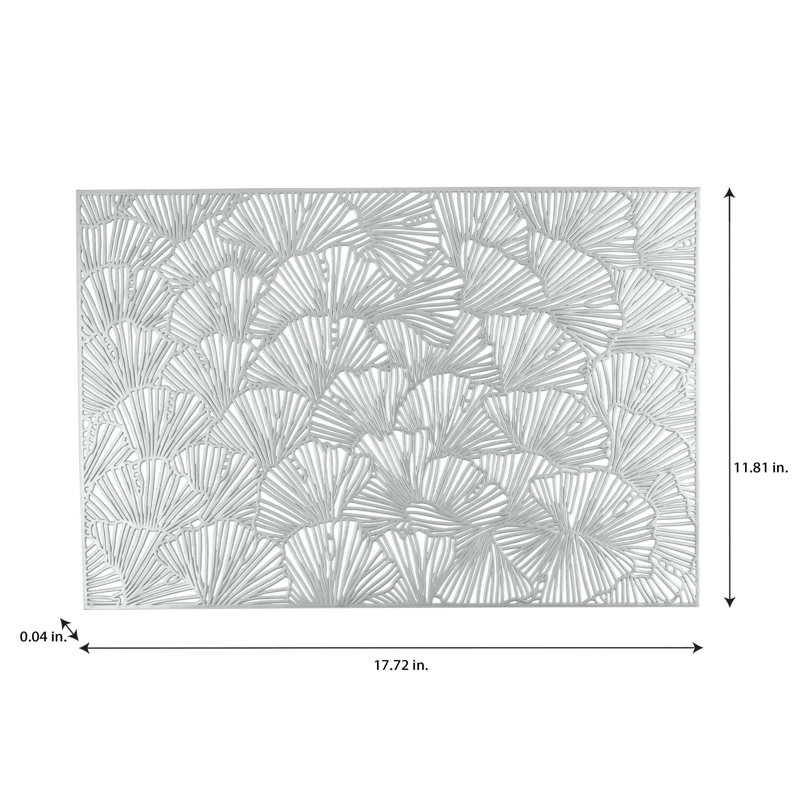 Ensemble de napperons en vinyle 4 pièces, Argent