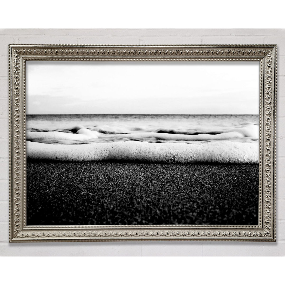 The Ebb Of The Ocean B N W - Einzelne Bilderrahmen Kunstdrucke