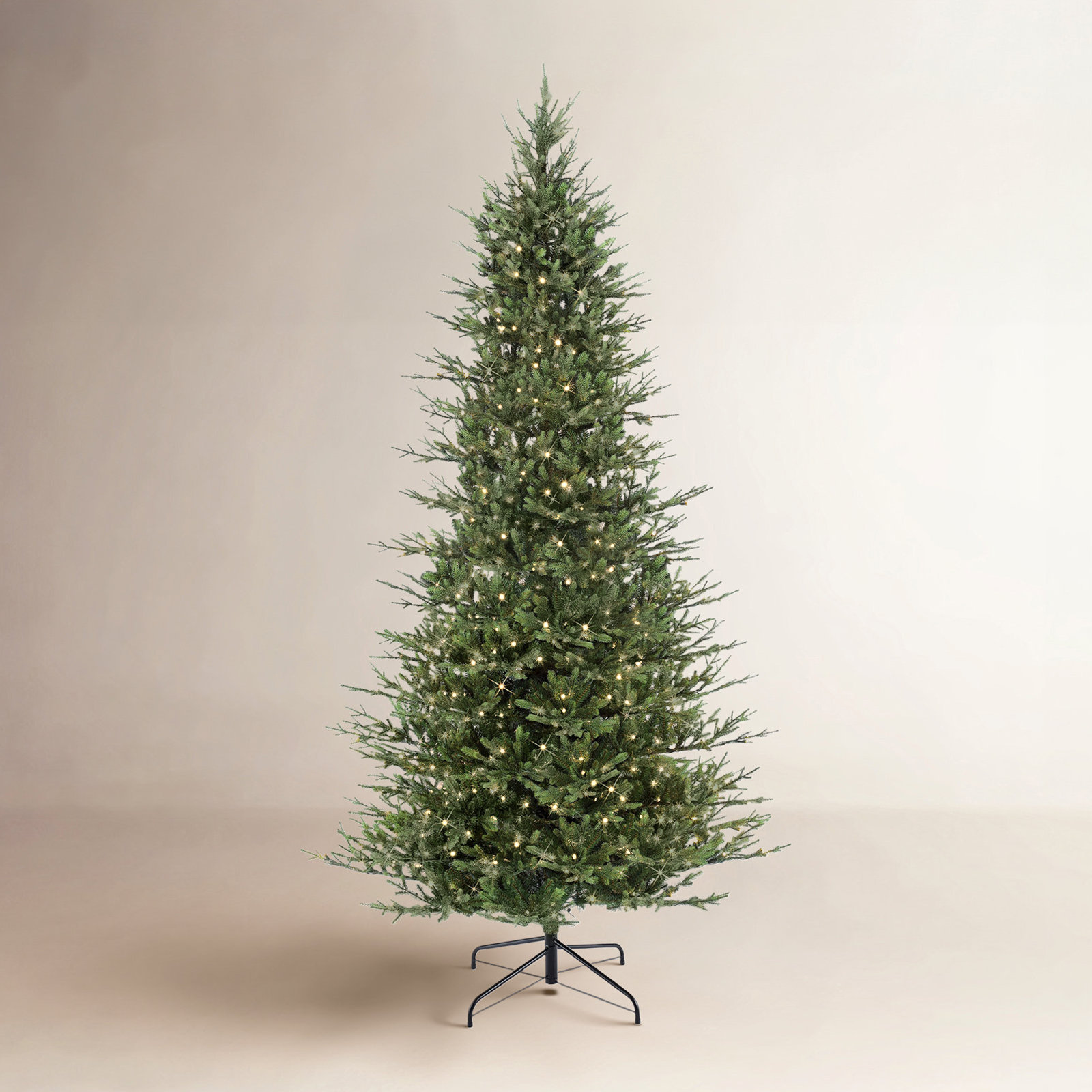Hachmin Slender Pre-Lit Fir Christmas Tree, 9' H