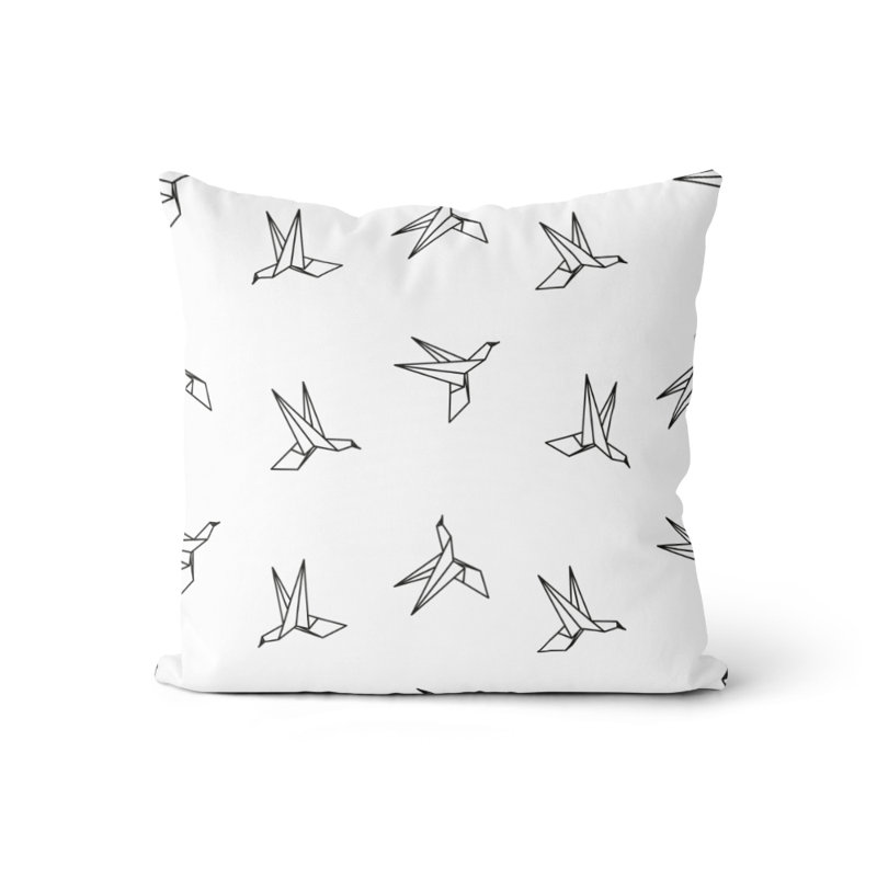 Coussin 18 X 18 Envol noir et blanc