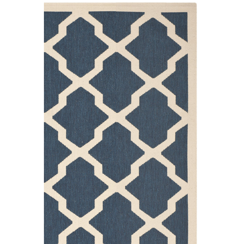 Herefordshire Performance Geometric Indoor/Outdoor Area Rug, Square 7'1"