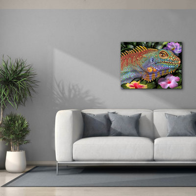  «Iguana 2» par Tim Jeffs, art mural sur toile