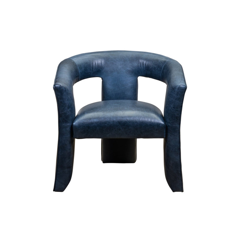 Gramercy Armchair, Gramercy Sapphire Genuine Leather
