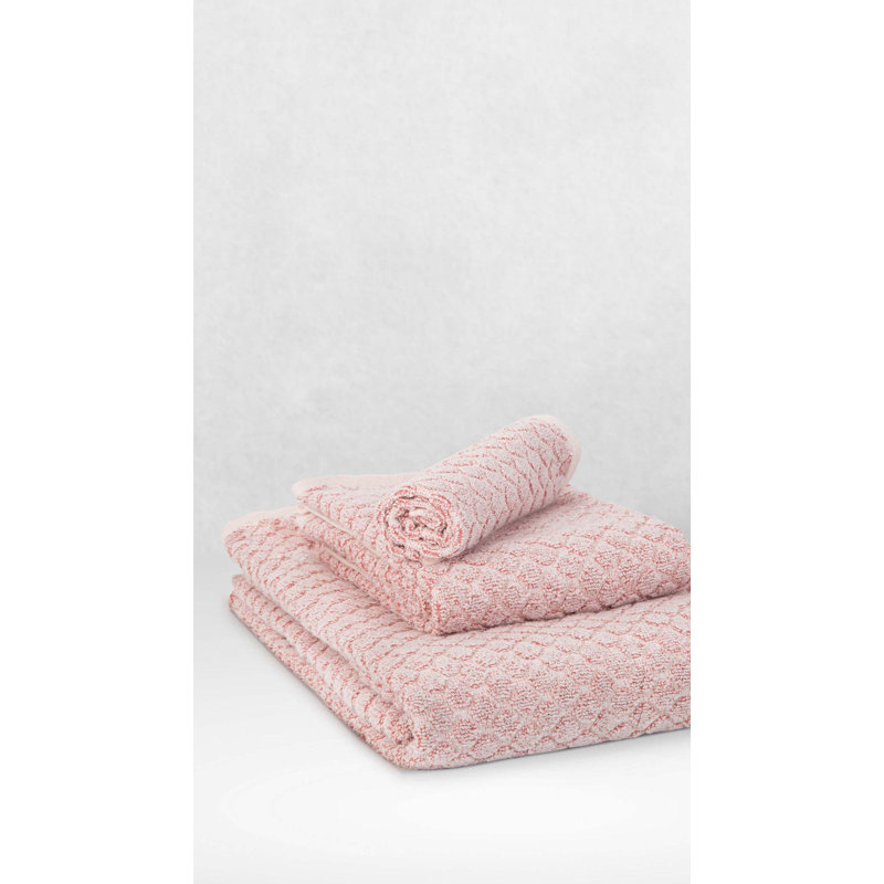Ensemble de serviettes 100% coton Ebelia, Rose