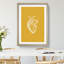Orange Anatomical Heart - Picture Frame Graphic Art-62808644-62808639