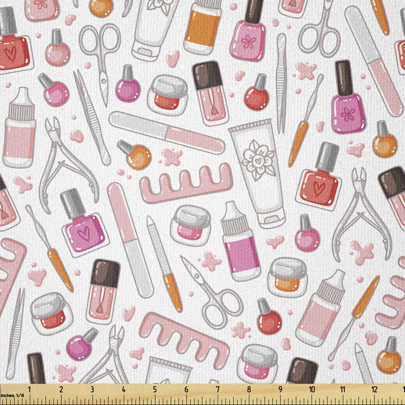 Curlene Makeup Illustration Multi-Purpose Fabric