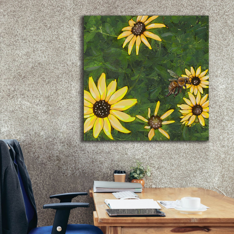 «Indian Summer 1» par Alicia Ludwig, art mural sur toile, H 37 po x l 37 po x P 1,5 po