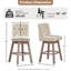 Tabouret de bar pivotant à 360 ° Terron avec pieds en bois massif Terron-675849457-675849462