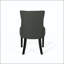 Chaise de salle à manger capitonnée sans boutons avec pieds fuselés - ensemble de 2-129465322-129465320