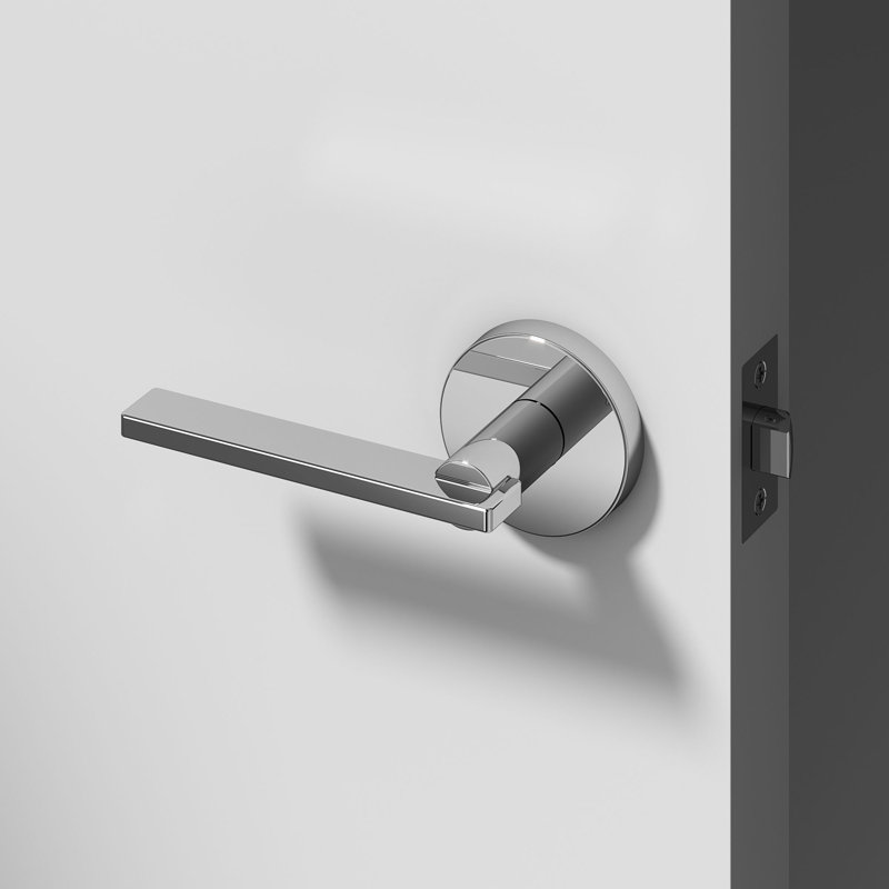 Levier de porte de passage Valli de style moderne dissimulé pour (couloir et garde-robe) - Style minimaliste élégant en chrome