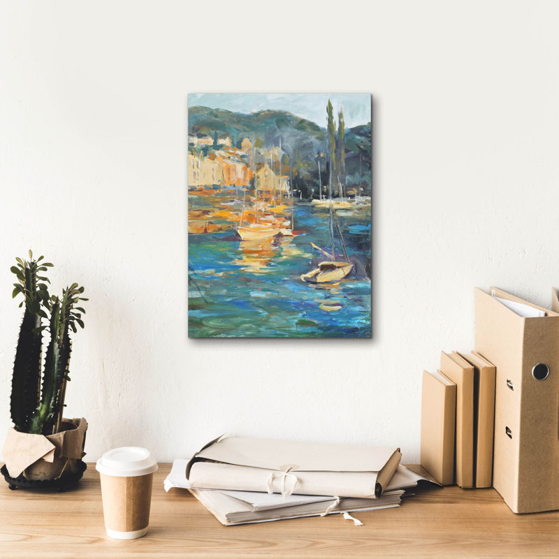  «Harbor Side 1» par Allayn Stevens, art mural sur toile, 12 po x 16 po, H 16 po x l 12 po