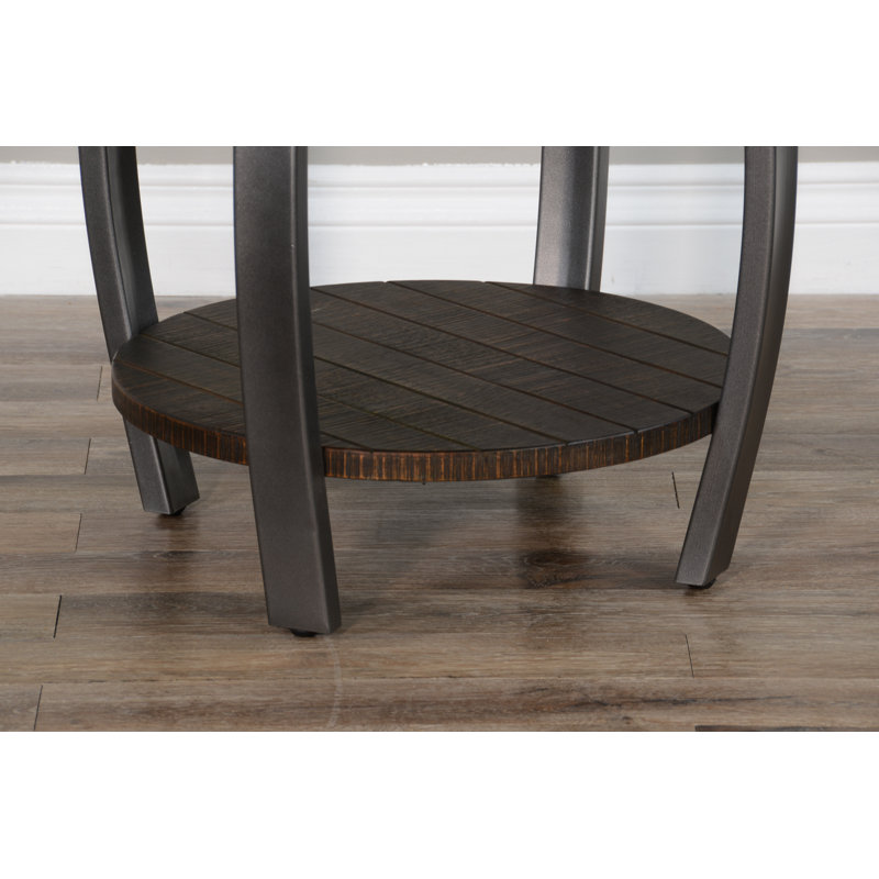 Bridgecliff Solid Wood Top End Table with Storage
