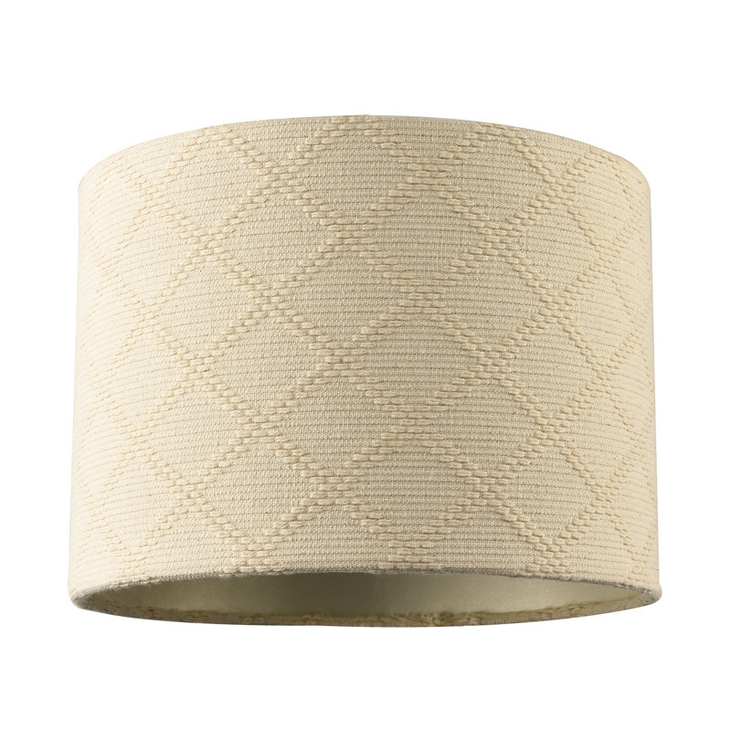 18cm H Linen Drum Lamp Shade ( No Direct Attachment Method ) in Cream