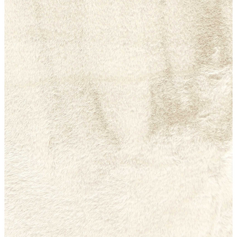 Abasi Faux Fur Hand Knotted Area Rug, Rectangle 3' x 5'