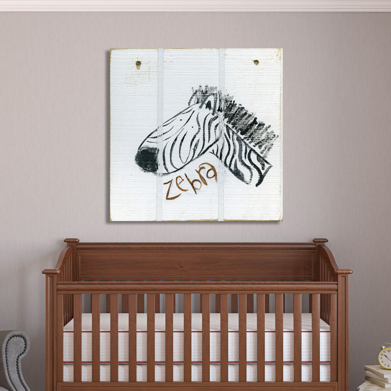 « happy zèbre » par erin burston, art sur toile, H 18 po x l 18 po x P 1,5 po