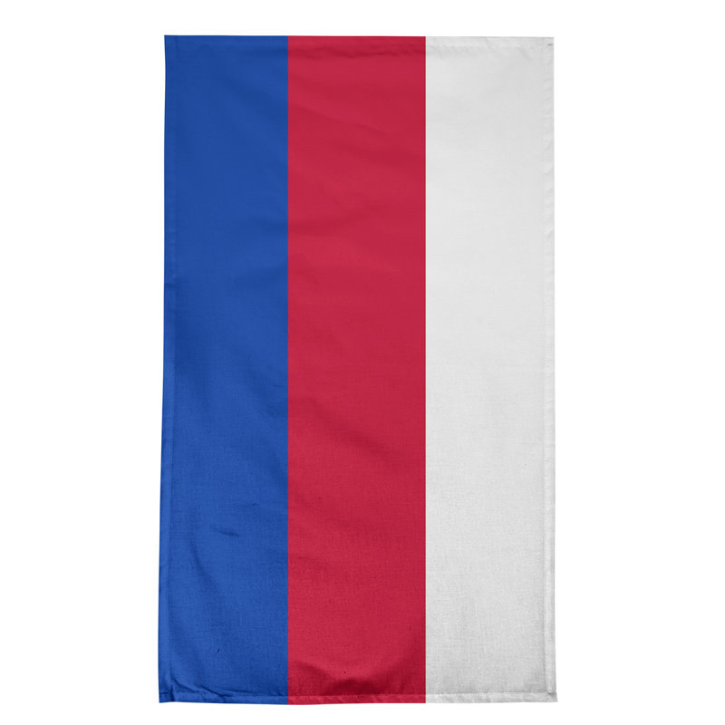 Anaheim Stripe Tea Towel Kitchen Towel, Poly Twill, Egyptian Blue/Red/White