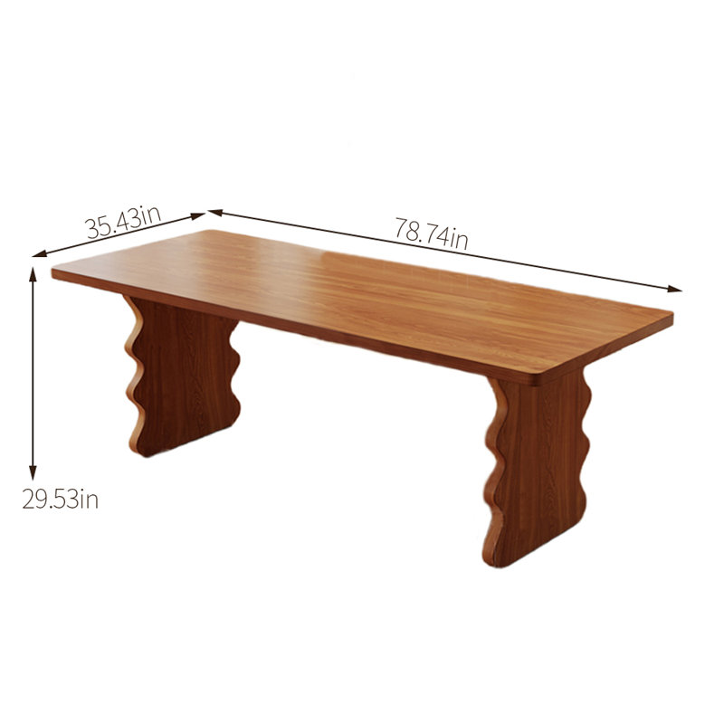 Solid wood dining table, 35.43" W x 78.74" L
