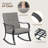 3 Piece Rocker Seating Group with Cushions, 2 - Person Outdoor Rocking Patio Chairs Set with Tempered Glass Top Coffee Table for Porch, Backyard, Balcony-1110053903