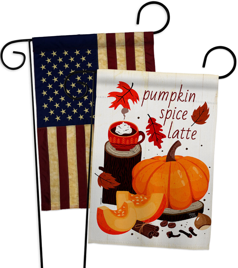 Tis The Season Fall Pumpkin Spice Football Thanksgiving Cool Garden Flag  for Sale