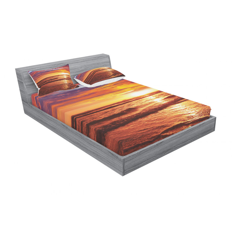 Microfiber Sheet Set, Queen Sheet Set with Fitted Sheet