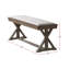 Banc en placage de bois massif gris avec un design moderne pour la salle à manger