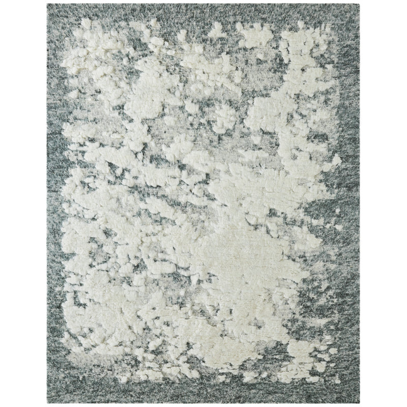 Derekia Wool Abstract Area Rug, Rectangle 10' x 14'
