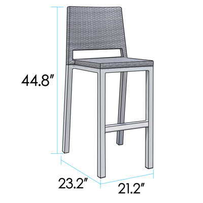 Wade Logan® Popa Outdoor 30.31'' Bar Stool & Reviews | Wayfair