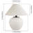 Birdsboro 15.75“ 1 - Light Minimalist White Porcelain Base Ceramic Table Lamps With Fabric Lamp Shade-1393544788