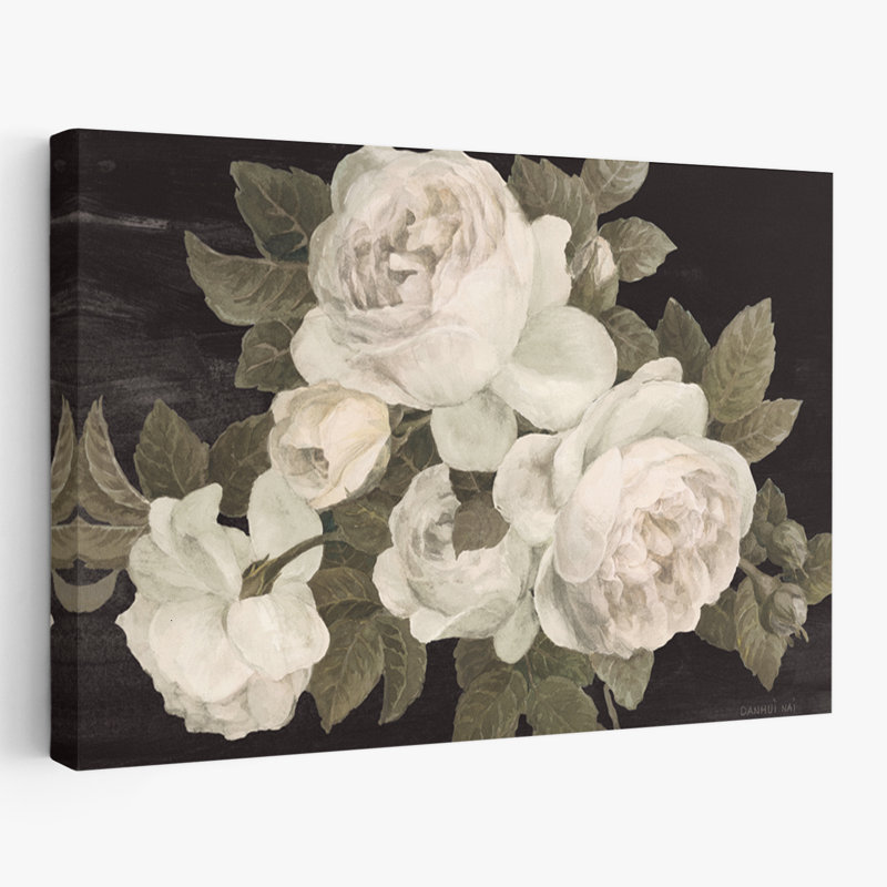 Floral Florals - Anitque Roses, 32" H x 48" W