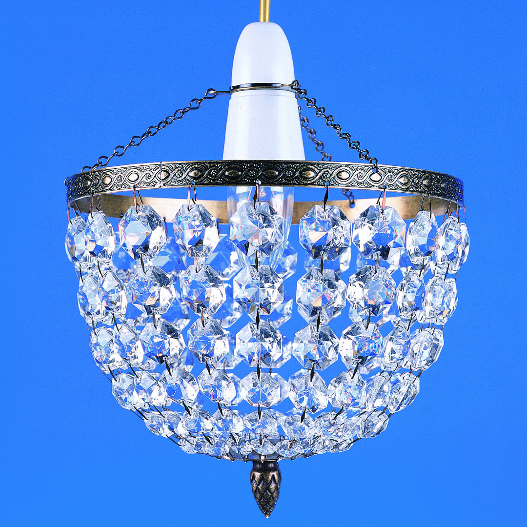 Elyria 1 - Light Antique Brass Crystal Pendant