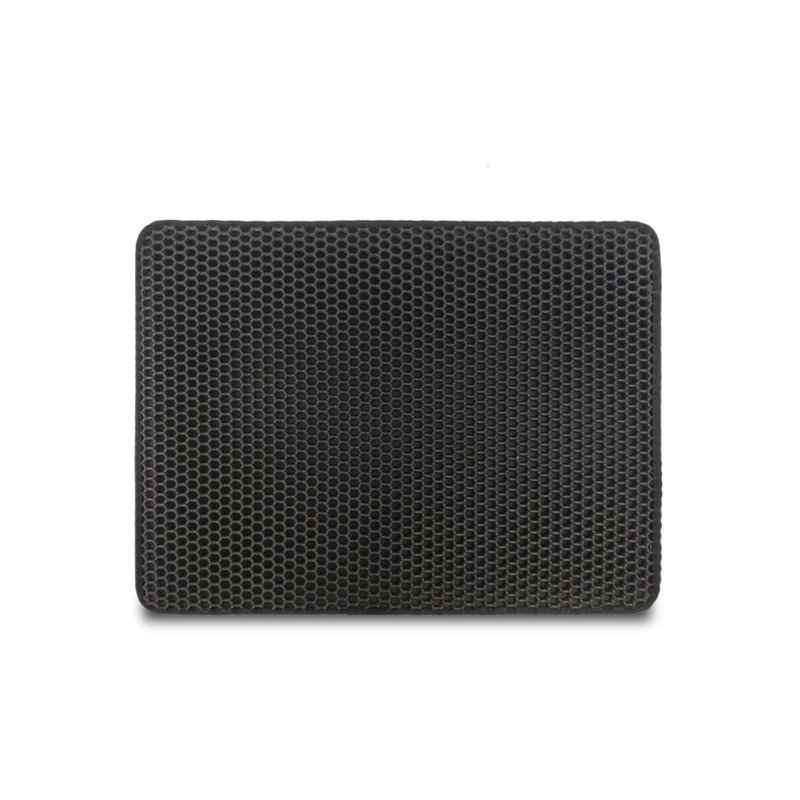 Tapis de litière antidérapant pour chat , H 0,39 po x l 46,46 po x H 26,77 po, Noir